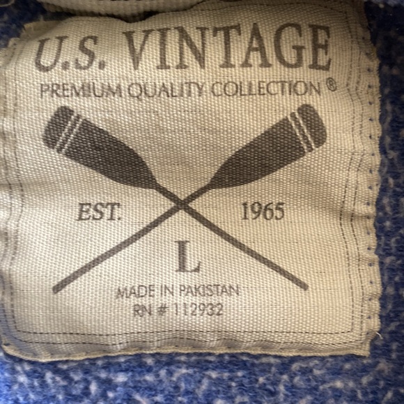 Cropped long sleeve blue “ain’t nobody but a homebody” top from US VINTAGE - Picture 3 of 4